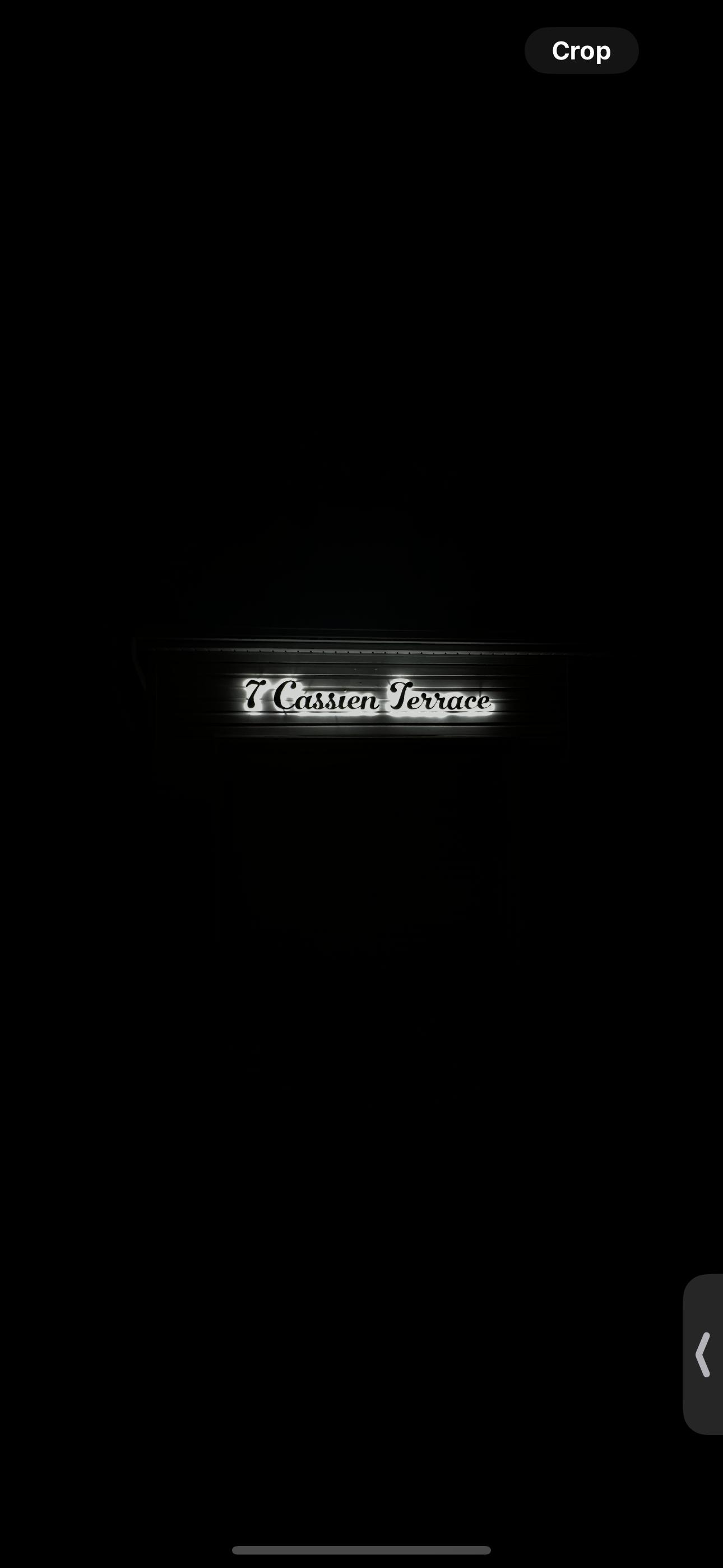 Modern home address sign in daylight